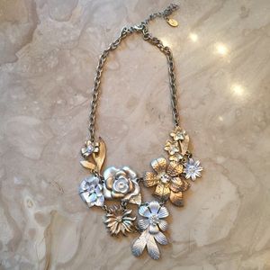 Silver & Gold Flower Necklace